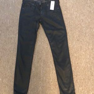 AG Leather coated The Legging Ankle Jean